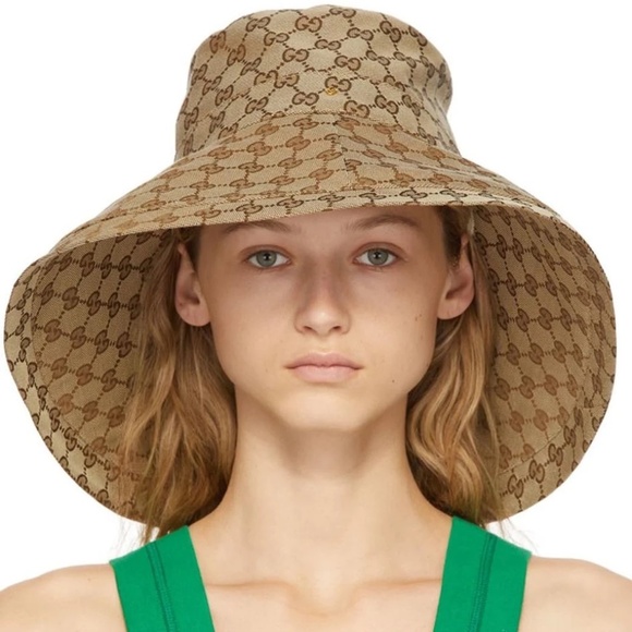 Gucci California Original GG Bucket Hat In Beige - Size M - Picture 1 of 16